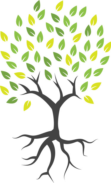 树剪辑艺术图形设计模板孤立图片下载