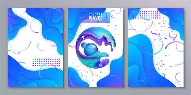 流体梯度形状组成液体颜色图片下载