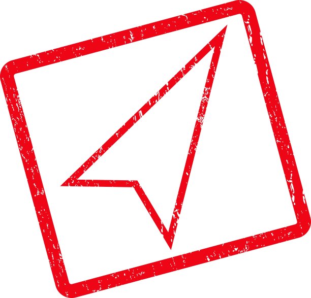 指向右上方的图标橡胶印章图片下载