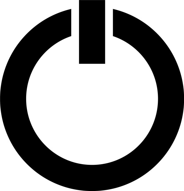 电源符号电源按钮图标隔离在白色图片下载