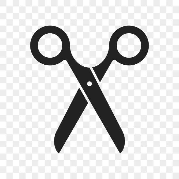 剪刀平面图标为理发店剪图片下载