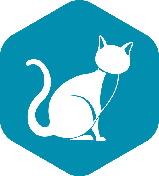 黑猫图标简单的风格图片下载