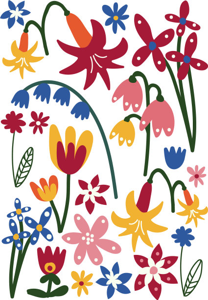 美丽多彩的野生或园林花卉图片下载