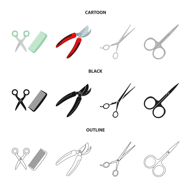 设计剪刀和工艺符号图片下载