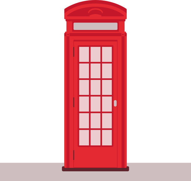 红色电话亭图片下载