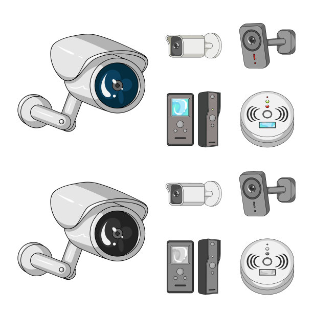 闭路电视和摄像机符号图片下载