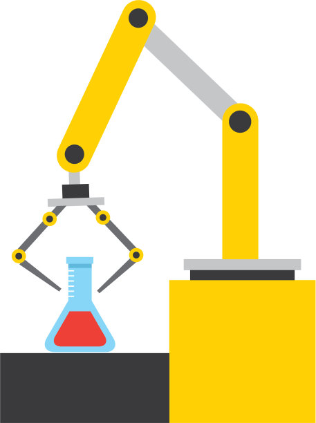 带试管测试的机械手图片下载