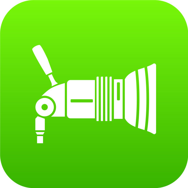 专业工作室灯图标绿色图片下载