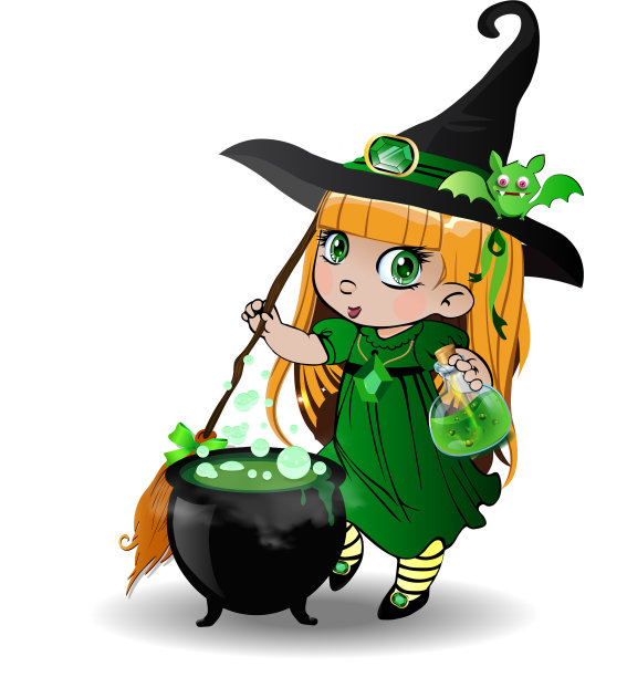 万圣节剪辑艺术人物的小金发图片下载