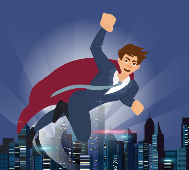 超级英雄商人概念图片下载