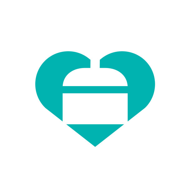 扫帚和心形标志爱清洁图标设计v图片下载