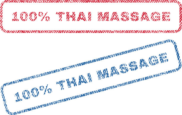 100%泰式按摩纺织邮票图片下载