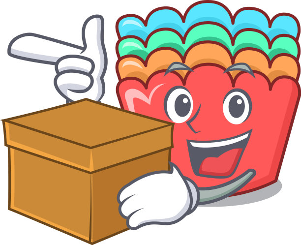 用盒子烘烤模具塑造卡通人物图片下载