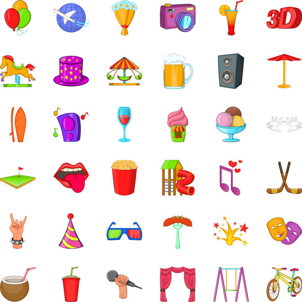 操场图标设置卡通风格图片下载