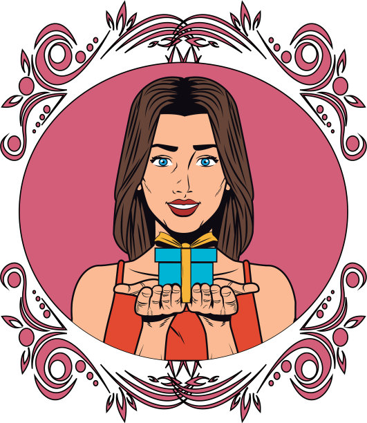 波普艺术女性卡通图片下载