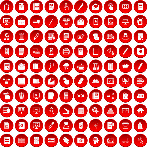 100个文件夹图标设置为红色图片下载