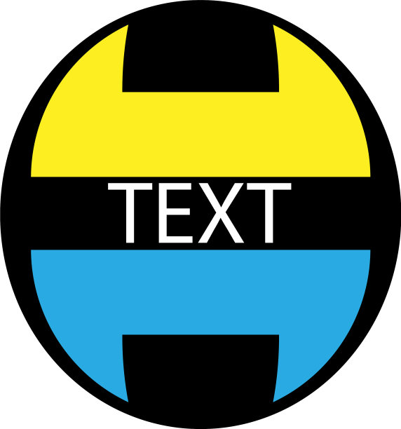 标志抽象为两个黄色几何图形图片下载