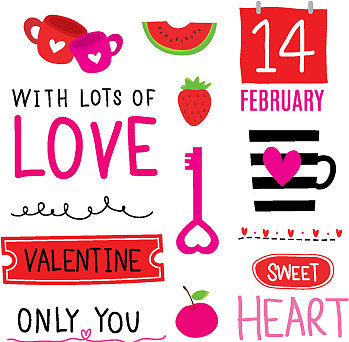 情人我爱你可爱的卡通甜心图片下载