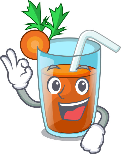 好吧，用卡通玻璃杯自制胡萝卜奶昔图片下载