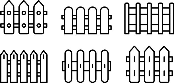 围栏图标设置轮廓样式图片下载
