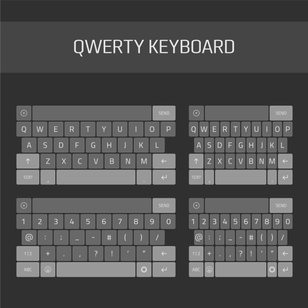 全套QWERTY键盘图片下载