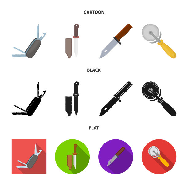 刀和切割标志套图片下载