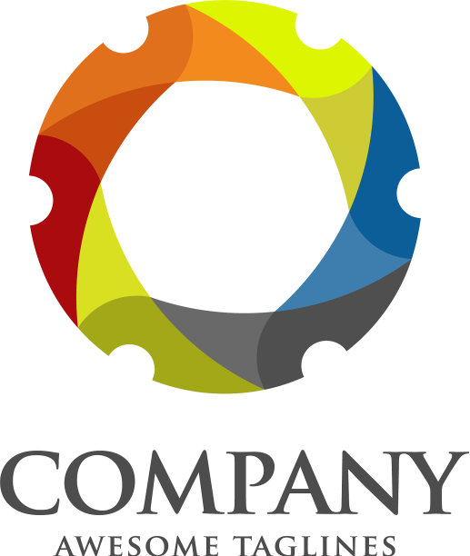 抽象彩圆环图片下载