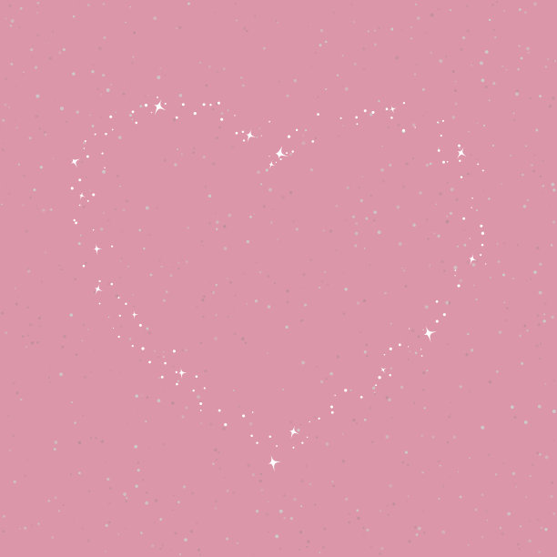 星星的心在紫色的玫瑰天空图片下载