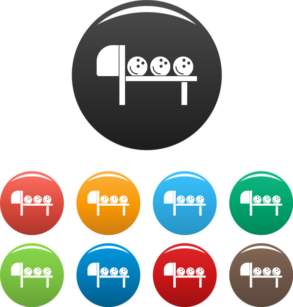 保龄球站球图标设置颜色图片下载