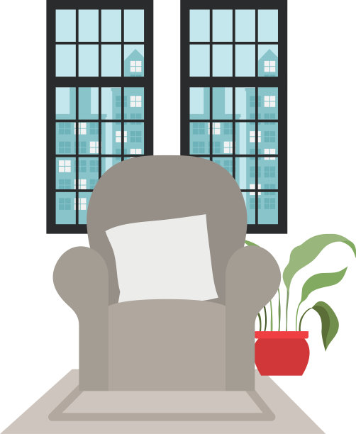 舒适的白色客厅沙发图片下载