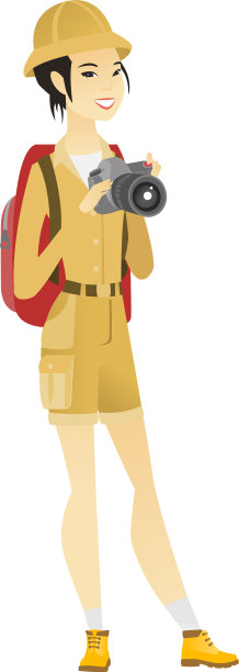 亚洲自然摄影师与数码相机图片下载