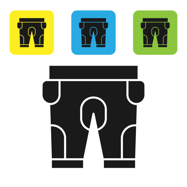 美国黑人橄榄球短裤图标孤立图片下载