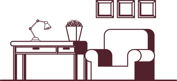 有桌子和书的客厅图片下载