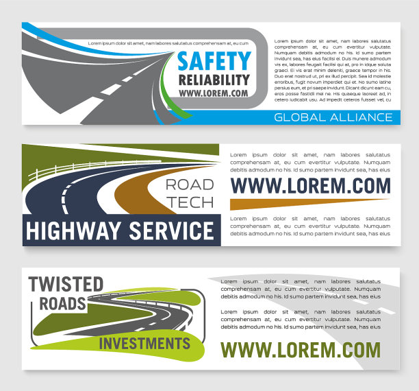 安全道路施工公司横幅图片下载