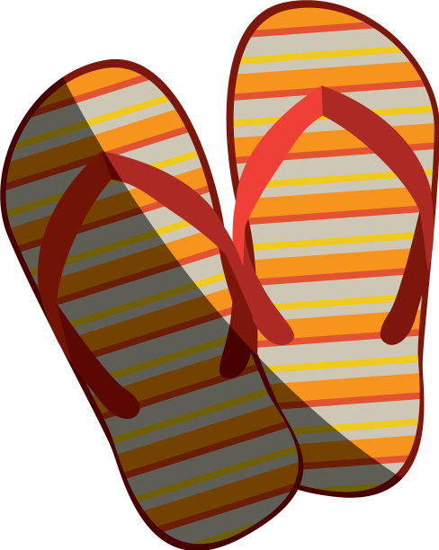 色彩斑斓的沙滩人字拖图片下载