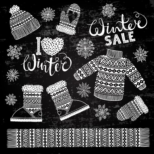 集绘图针织、毛料服装及鞋类图片下载