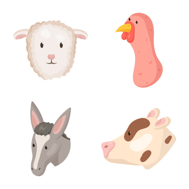 隔离对象农场和头标志设置农场图片下载