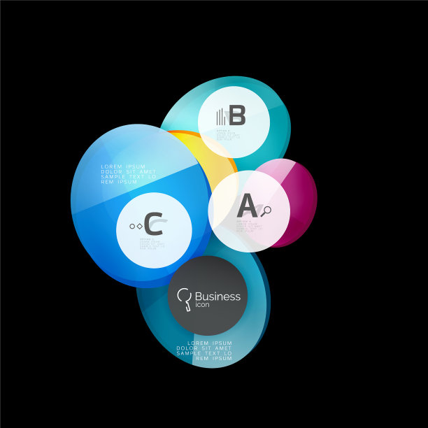 玻璃圈抽象背景图片下载