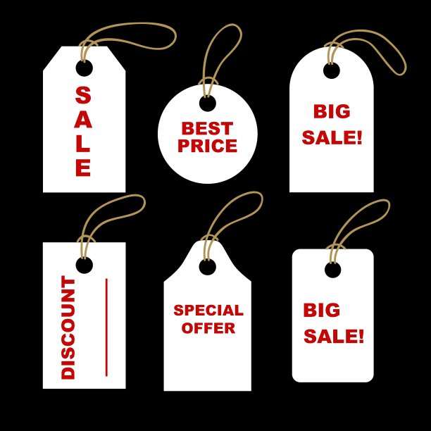 一套白色标签图片下载