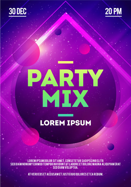 Ildj舞会混音海报设计海报图片下载
