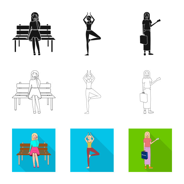 姿势和情绪信号设置图片下载