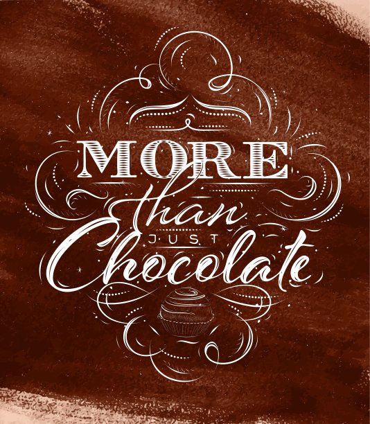海报巧克力棕色图片下载