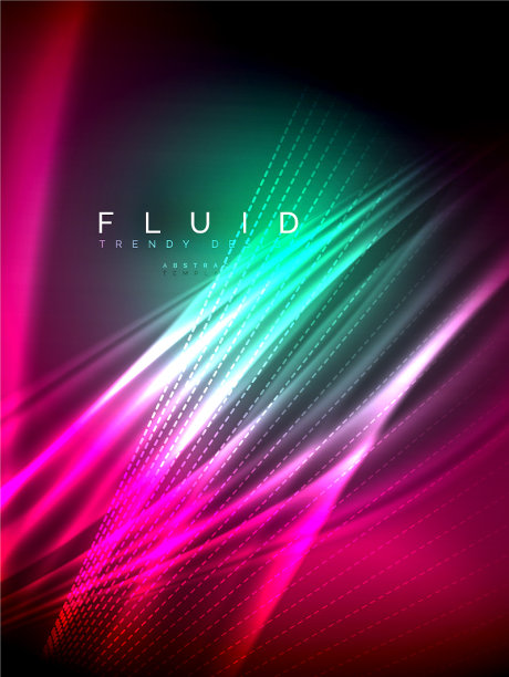 氖发光的波，神奇的能量和光运动图片下载