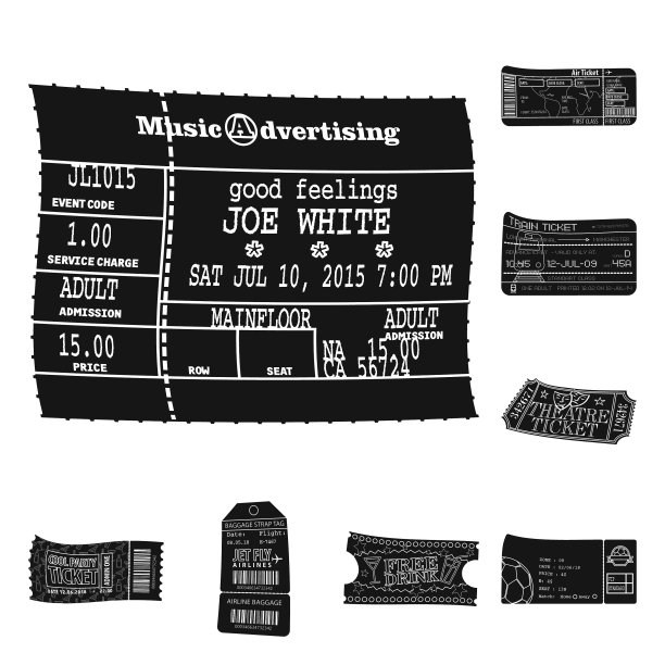 门票及入场标志设计图片下载