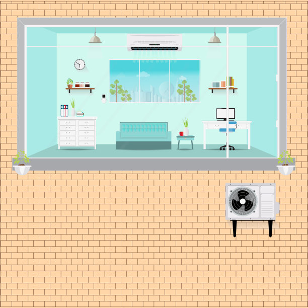 有空调的客厅图片下载