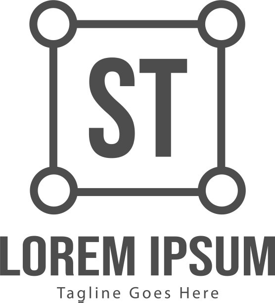 首字母ST现代框架logo模板图片下载
