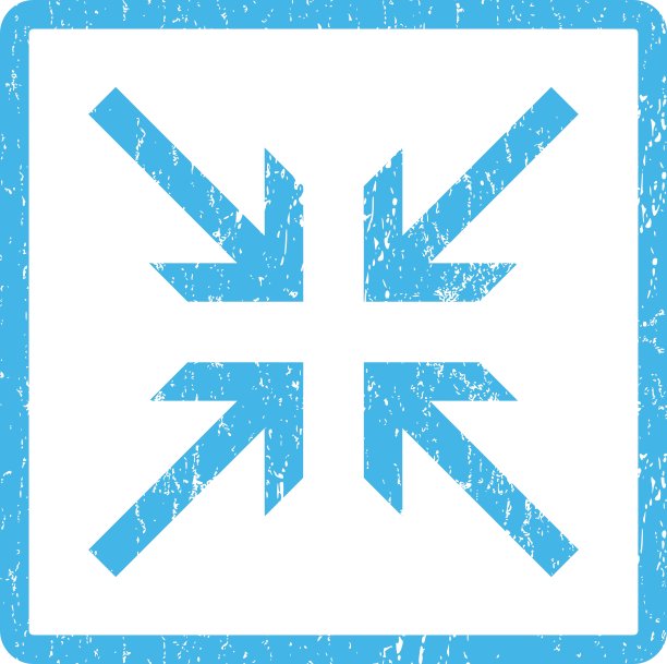 碰撞箭头图标橡胶图章图片下载