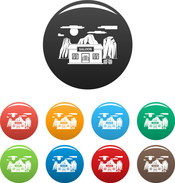 西式沙龙图标设置颜色图片下载