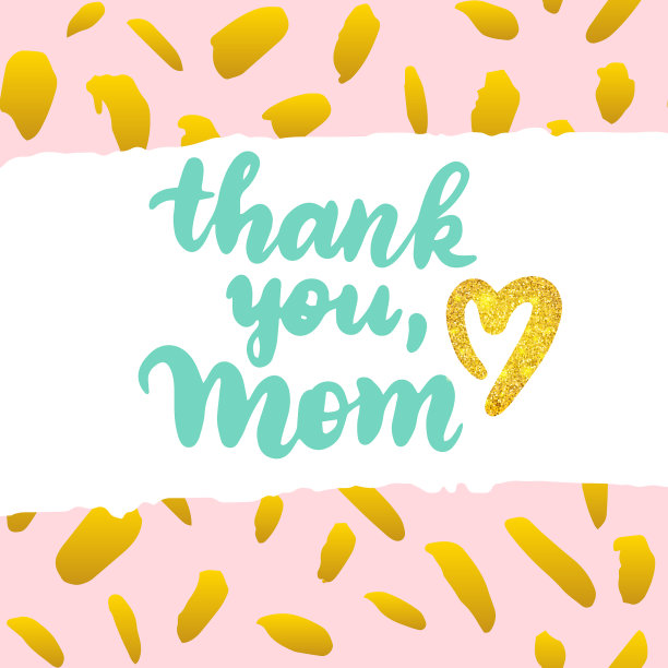 谢谢妈妈的明信片设计图片下载