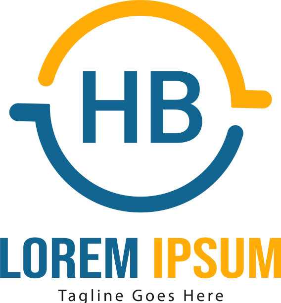 现代框架HB logo模板图片下载